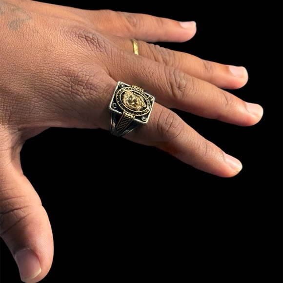 Turkey 925 sterling silver lion ring size-13 /12g